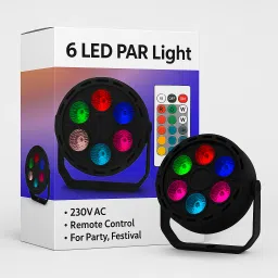 6 LED Remote RGB Light for Decoration | Home, Pooja, Festival Use Single Disco Ball-7