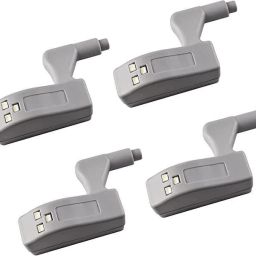 AMG Music Universal Cabinet Cupboard Hinge LED Light Cabinet Sensor Light for Modern Kitchen Home Lamp Hinge Lights Wardrobe Warm/Cool White Night Light for Almirah and Modern Home Kitchen ,Door Hinge Lighting -Warm White with Battery (Pack of 4) Smart Bulb-13