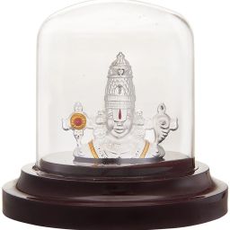 999 Pure Silver Shri Tirupati Balaji/Lord venkateshwara Ido Decorative Showpiece - 12 cm-image-42