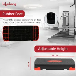 lifelong Premium Aerobic Stepper For Exercise With Adjustable Height, Anti-Skid Surface Stepper image 3