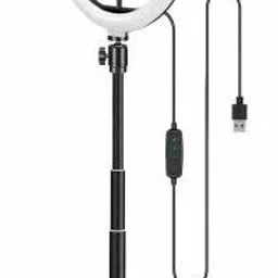 Highstairs 10 inch Big LED Selfie Ring Light With 7 Feet Stand With 3 light mode(white, warm, yellow) and 11 level brightness. Ring Flash-7