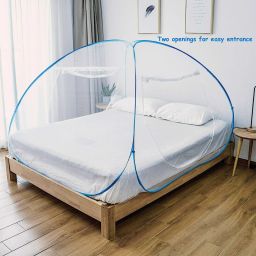 roxan Polyester Kids Washable Polyester Mosquito Net | King Size Flexible &Foldable(Multicolor) Mosquito Net image 2