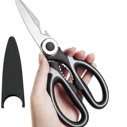 Kitchen Scissor Cutting Bone Fish Scale Scraper Bottle Cap Opener Herb Cutting Scissors-picture-21