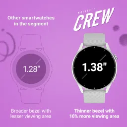 Noise Crew 1.38 Round Display with Bluetooth Calling, Metallic finish, IP68 Rating Smartwatch image 2