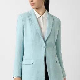 van heusen Women Checkered Single Breasted Formal Blazer-picture-49
