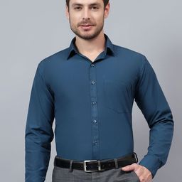 AAAI Enterprises Men Spread Collar Slim Fit Wrinkle Free Formal Shirt-image-86