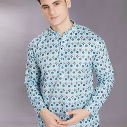 DIVISIVE Men Quirky Printed Thread Work Kurta-picture-27