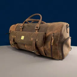 Ya Qalbi Large Leather Duffel Bag-57