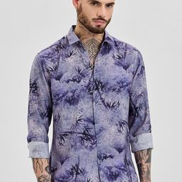 Snitch Men Smart Slim Fit Opaque Printed Casual Shirt-image-64