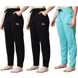 FIT N FAME Women Pack of 3 Mid-Rise Cotton Pyjamas-image-67