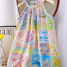 StyleCast x Revolte Girls Print A-Line Midi Dress-image-64