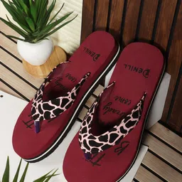 Denill Women Printed T-Strap Flats-59