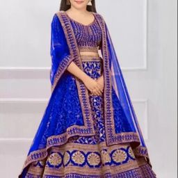 F Plus Fashion Silk Blend Semi-Stitched Lehenga Choli-image-37
