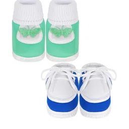 NESKA MODA Unisex Kids Pair of 2 Cotton Booties-image-99
