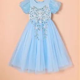 hopscotch Floral Embroidery Tulle Dress-picture-17