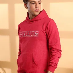 Campus Sutra Men Printed Hooded Sweatshirt image 3