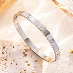 DressBerry American Diamond Silver-Plated Bangle-Style Bracelet-image-50