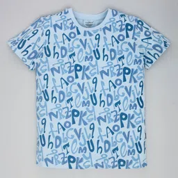YOUMAA Boys Bio Finish Typography Printed Round Neck Pure Cotton T-shirt-image-27