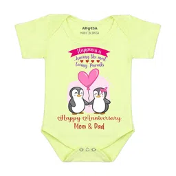 Arvesa Happy Anniversary Mom & Dad Printed Bodusuit-picture-25