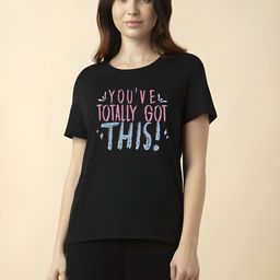 SZN Women Typography Printed T-shirt-picture-9