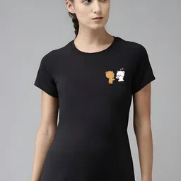 CORSICA Women Printed Applique T-shirt-image-95
