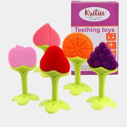 Kritiu Set Of 5 Food-Grade Silicone Baby Teether-20