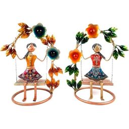 apka mart Multicoloured Doll On Jhula Showpiece-picture-16