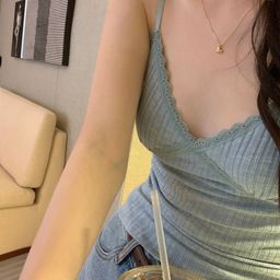 KPOP Women Shoulder Straps Striped Top-image-68