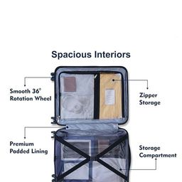 Luggero Textured Medium Trolley Bag image 4