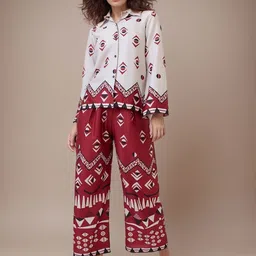 DressBerry Printed Long Sleeves Shirt With Palazzos-picture-18