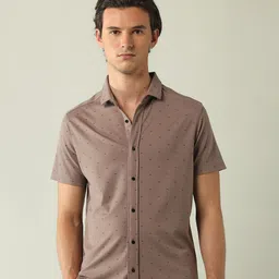 AD By Arvind Slim Fit Micro Ditsy Printed Opaque Cotton Casual Shirt-image-21