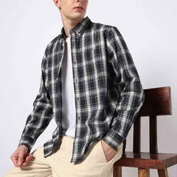 GAP Checked Relaxed Fit Shirt-image-37