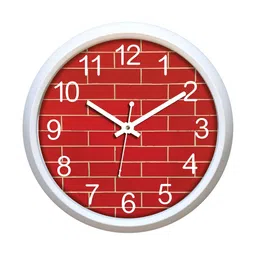 Aura Red & White Contemporary Wall Clock-image-48
