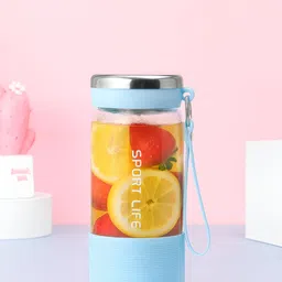 YELONA Blue Double Wall Vacuum Water Bottle-450 Ml-picture-20