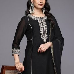 KSUT Women Embroidered Kurta with Trousers & With Dupatta-picture-13