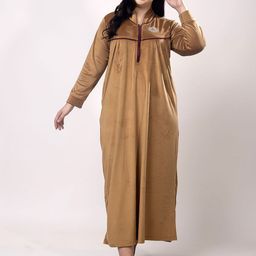 CHUI MUI Women Mandarin Collar Maxi Nightdress-image-83