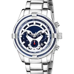 IIK COLLECTION Men Round Dial & Stainless Steel Straps Analogue Chronograph Watch DK-4004M-3