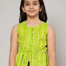 FABRIC FITOOR Geometric Print Cotton Shirt Style Top-image-2