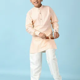 V-Mart Boys Embroidered Regular Thread Work Pure Cotton Kurta with Pyjamas-26
