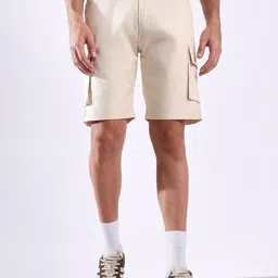 Hence Men Self Design Linen Cargo Shorts-picture-6
