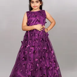 LADY SHOPI Girls Embroidered Gown Maxi Dress-image-67