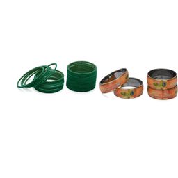 Somil Classic Combo Glass Bangles | Simple Chudi Set For Women & Girls | Daily Use & Special Occasions, Combo Of 2 Set, Green, Multicolor-image-104