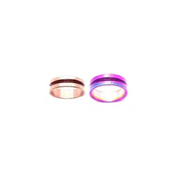 Dynamic Retail Global Set of 2 Rings for Men & Women, Gold-Multicolor Alloy Ring ()-image-47
