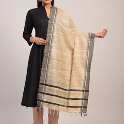 JAYPORE Striped Woven Design Dupatta-picture-39