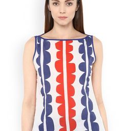 CORSICA Abstract Printed Sleeveless Fitted Top-picture-9