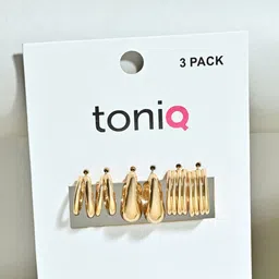 ToniQ Geometric Half Hoop Earrings-image-7