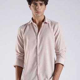 THE BEETEL HOUSE Men Classic Fit Textured Spread Collar Casual Shirt-picture-13