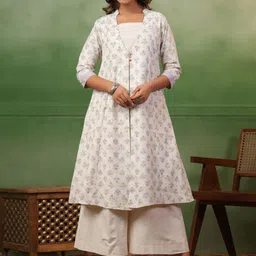 Span Women Floral Printed Regular Kurta with Palazzos-14