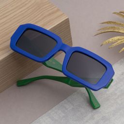 Ted Smith Unisex Square Sunglasses with Polarised Lens-2