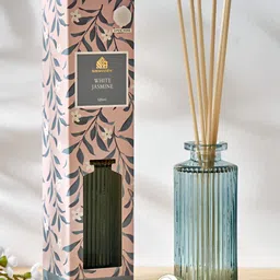 Home Centre Blue & White Jasmine Reed Diffuser Set - 120ml-34